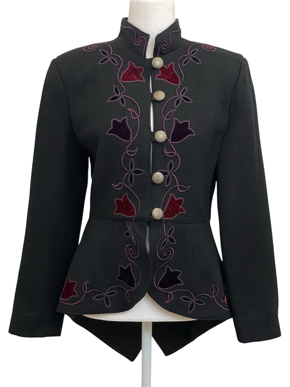 Phoenix USA Frontier Collection Vintage Black Wool Embroidered Rodeo Show Jacket